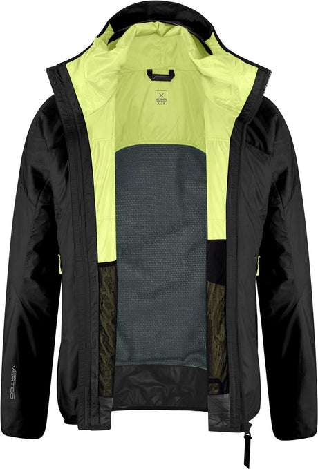 Montura - VERTIGO HYBRID HOODED JACKET — BLACK/SUNNY LIME — Immagine 4