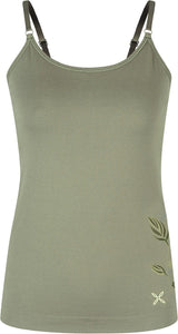 Montura - FLOWER SEAMLESS CANOTTA WOMAN — VERDE SALVIA — Vista frontale 1