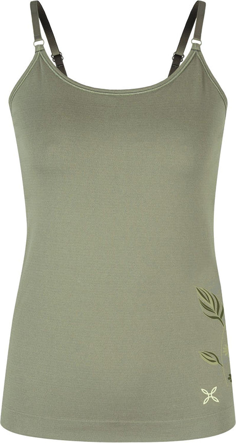 Montura - FLOWER SEAMLESS CANOTTA WOMAN — VERDE SALVIA — Vista frontale 1