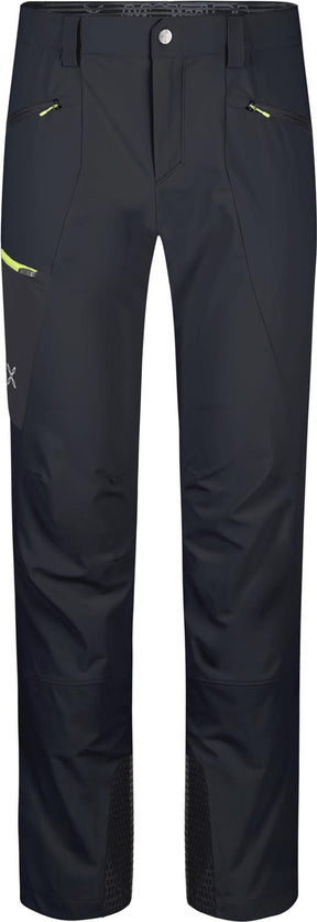 Montura - TRACE LIGHT PANTS — BLACK/SUNNY LIME — Vista frontale 1