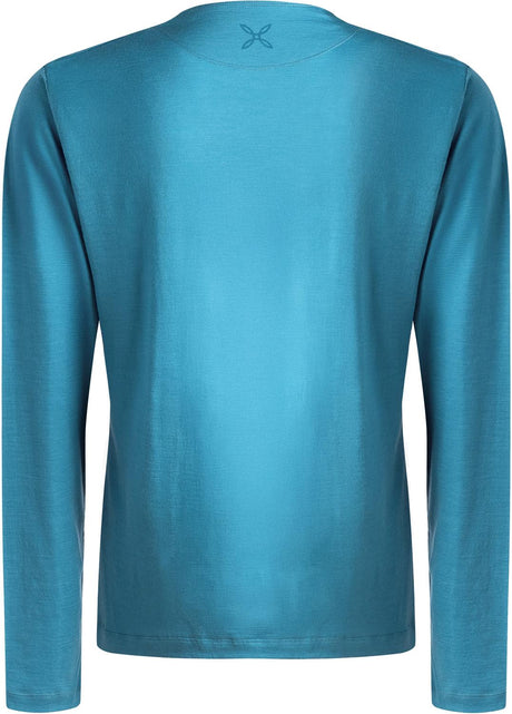 Montura - MERINO DOT L/S TEE — STEEL BLUE — Vista posteriore 2