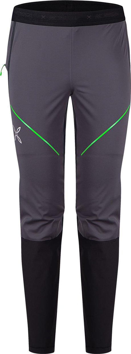 Montura - RITMO PTC AIR CORE PANTS — ANTRACITE/VIBE GREEN — Vista frontale 1