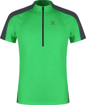 Montura - HADE ZIP T-SHIRT — VIBE GREEN/ANTRACITE — Vista frontale 1