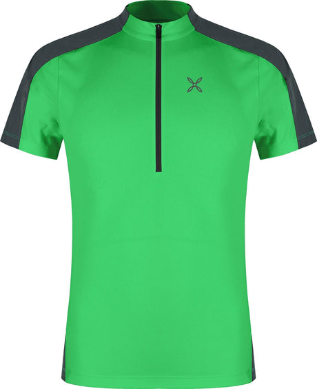 Montura - HADE ZIP T-SHIRT — VIBE GREEN/ANTRACITE — Vista frontale 1