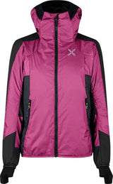 Montura - SKISKY EVO HOODED JACKET WOMAN — BATON ROUGE/SUNNY LIME — Vista frontale 1