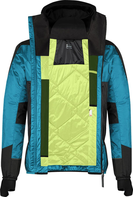 Montura - SKISKY EVO HOODED JACKET — STEEL BLUE/SUNNY LIME — Immagine 4