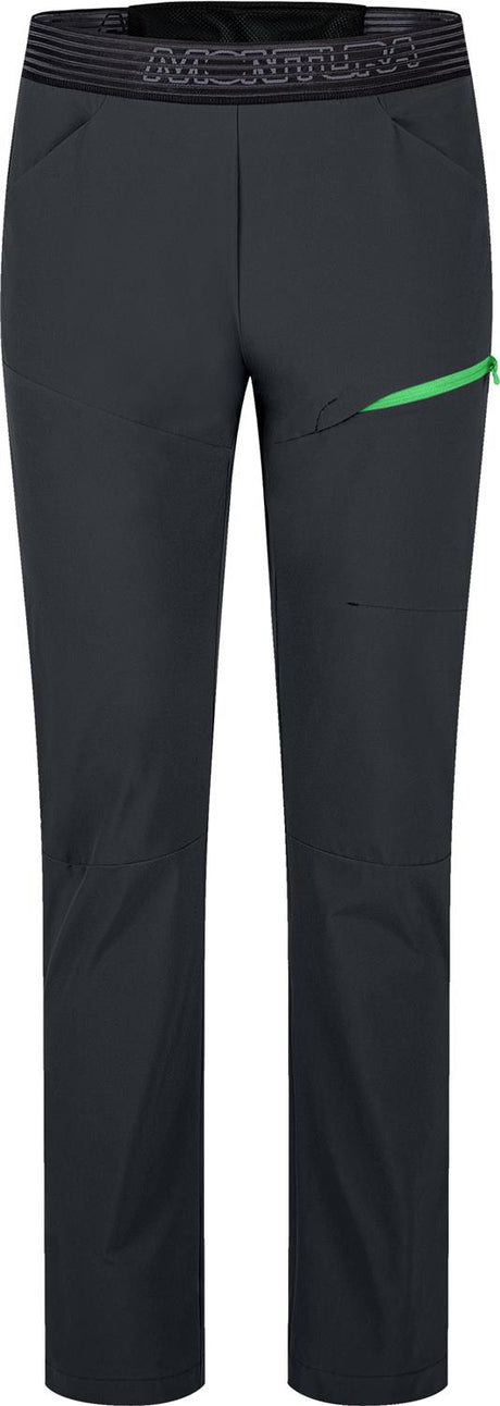 Montura - RISE PANTS — ANTRACITE/VIBE GREEN — Vista frontale 1