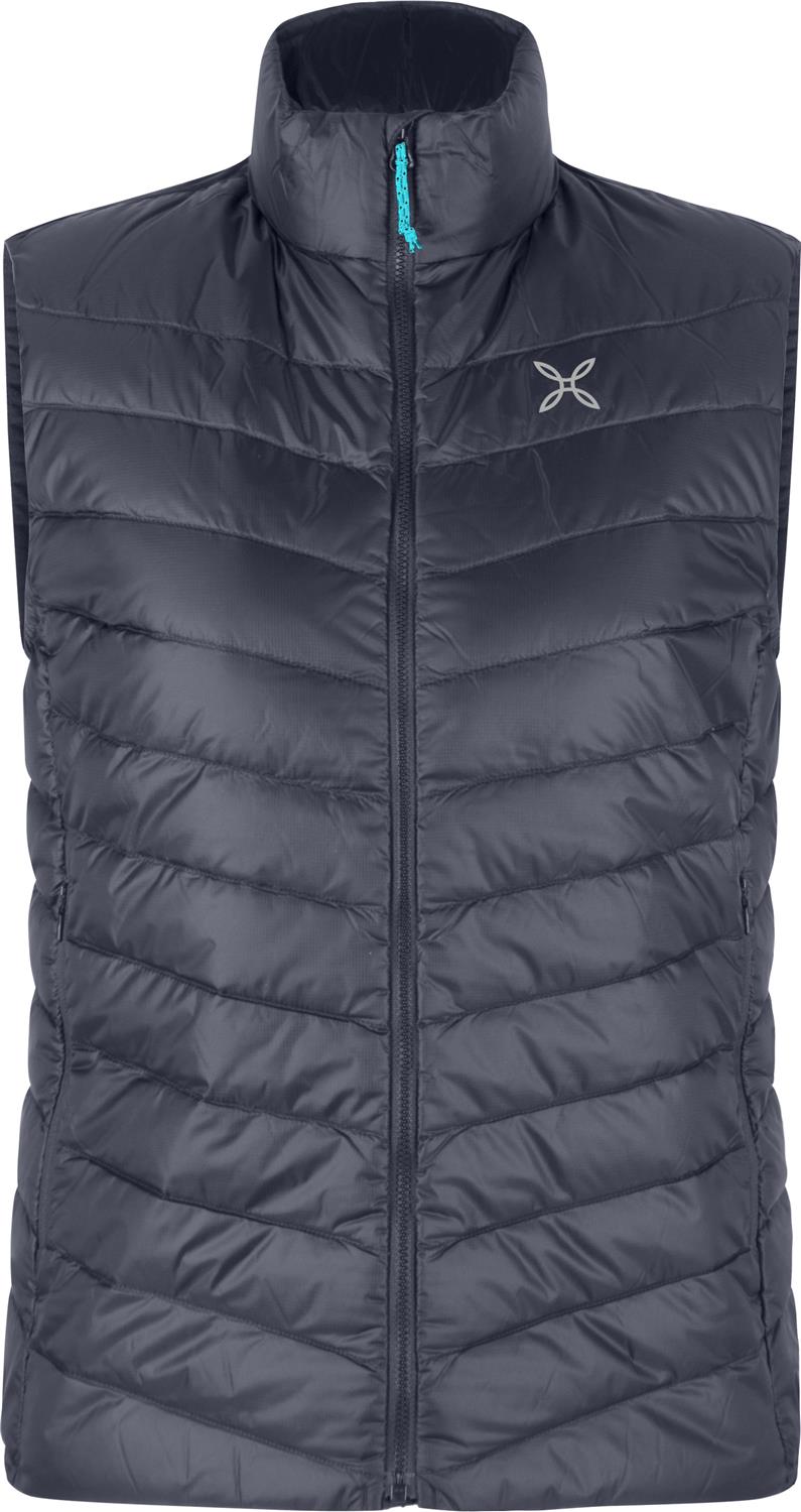 Montura - BREEZE DUVET VEST WOMAN — GRAPHITE BLUE/TURQUOISE — Vista frontale 1