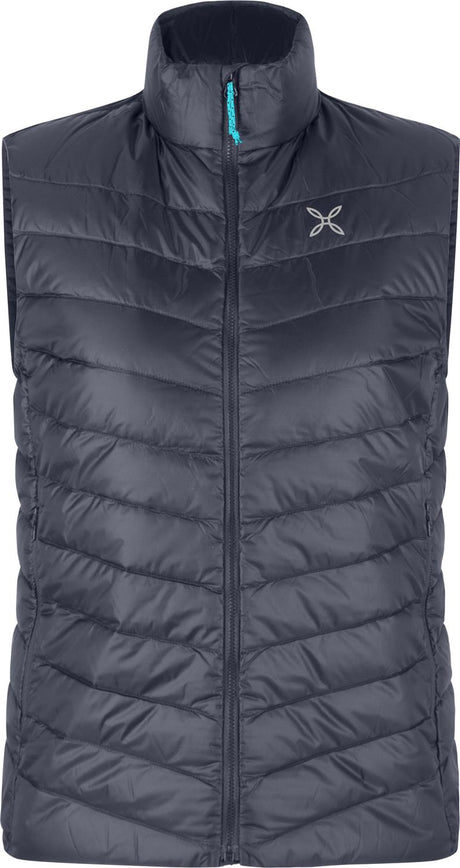 Montura - BREEZE DUVET VEST WOMAN — GRAPHITE BLUE/TURQUOISE — Vista frontale 1