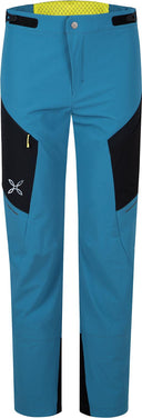 Montura - RITMO -5 CM PANTS — STEEL BLUE/SUNNY LIME — Vista frontale 1