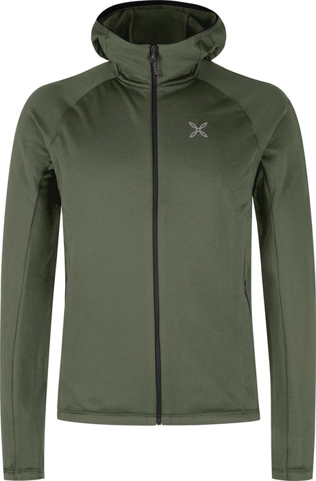 Montura - FADIS GRID HOODED MAGLIA — VERDE SALVIA — Vista frontale 1