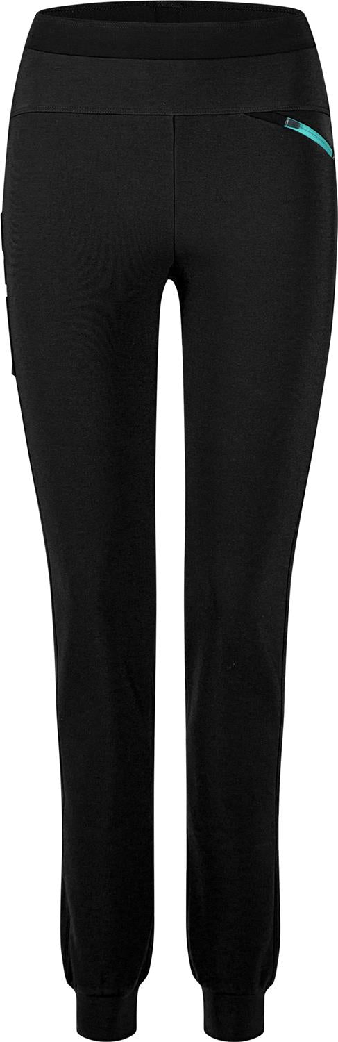 Montura - SOUND WINTER PANTS WOMAN — BLACK/BRIGHT TEAL — Vista frontale 1