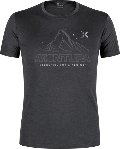 Montura - MERINO MOUNTAIN T-SHIRT — BLACK — Vista frontale 1