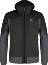 Montura - DOLOMITI WIND HOODED JACKET — BLACK/ANTRACITE — Vista frontale 1
