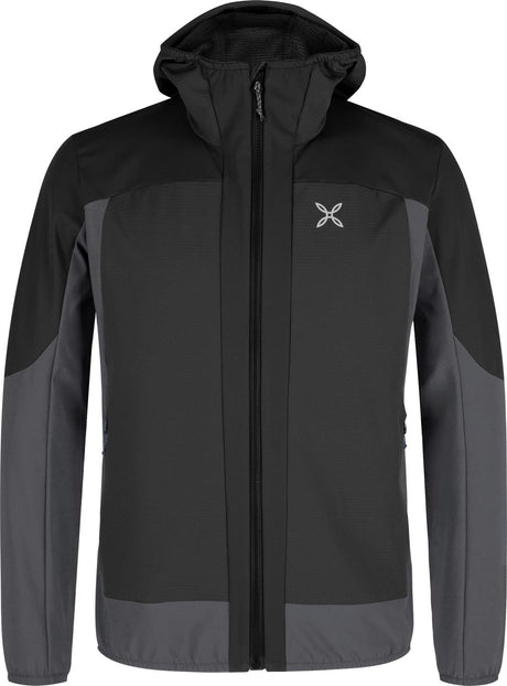 Montura - DOLOMITI WIND HOODED JACKET — BLACK/ANTRACITE — Vista frontale 1