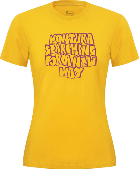 Montura - KNOTS T-SHIRT WOMAN — MUSTARD — Vista frontale 1