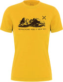 Montura - PEAKS MERINO T-SHIRT WOMAN — MUSTARD — Vista frontale 1