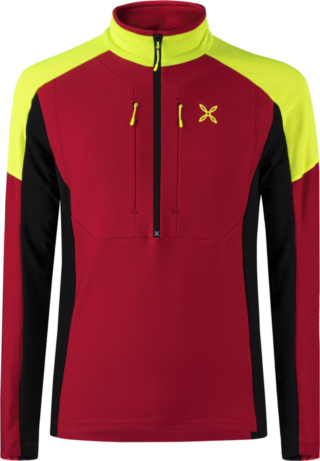 Montura - FORCE ANORAK — ROSSO/GIALLO FLUO — Vista frontale 1