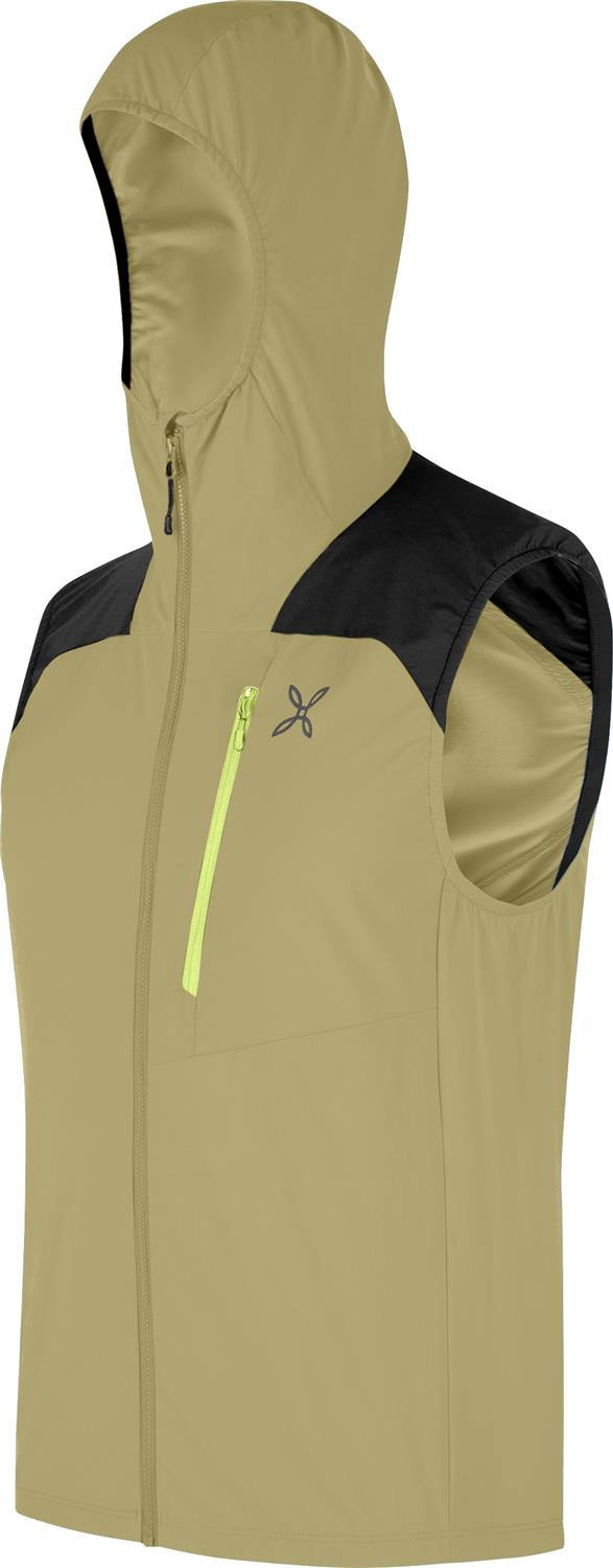 Montura - RISE HOODED VEST — DESERT BEIGE/SUNNY LIME — Immagine 2