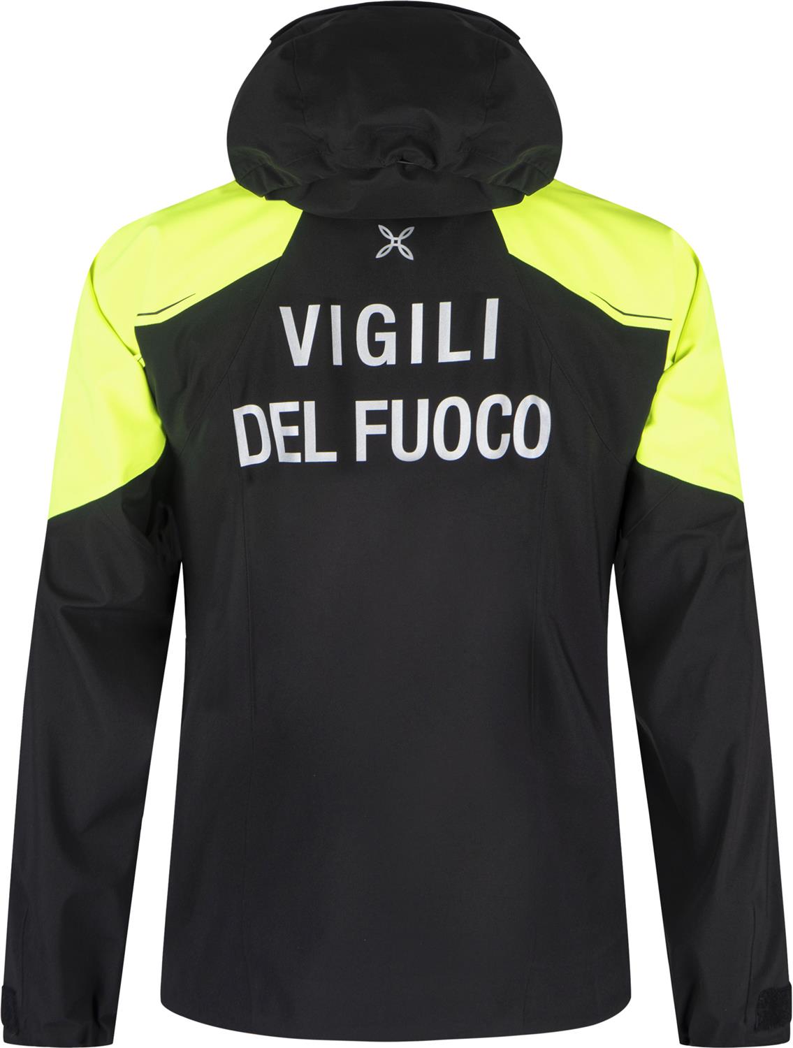 Montura - MONTE 2 JACKET — BLACK/GIALLO FLUO PERS. — Vista posteriore 3