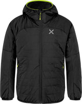 Montura - SPACE LIGHT HOODED JACKET KIDS — BLACK/VERDE LIME — Vista frontale 1