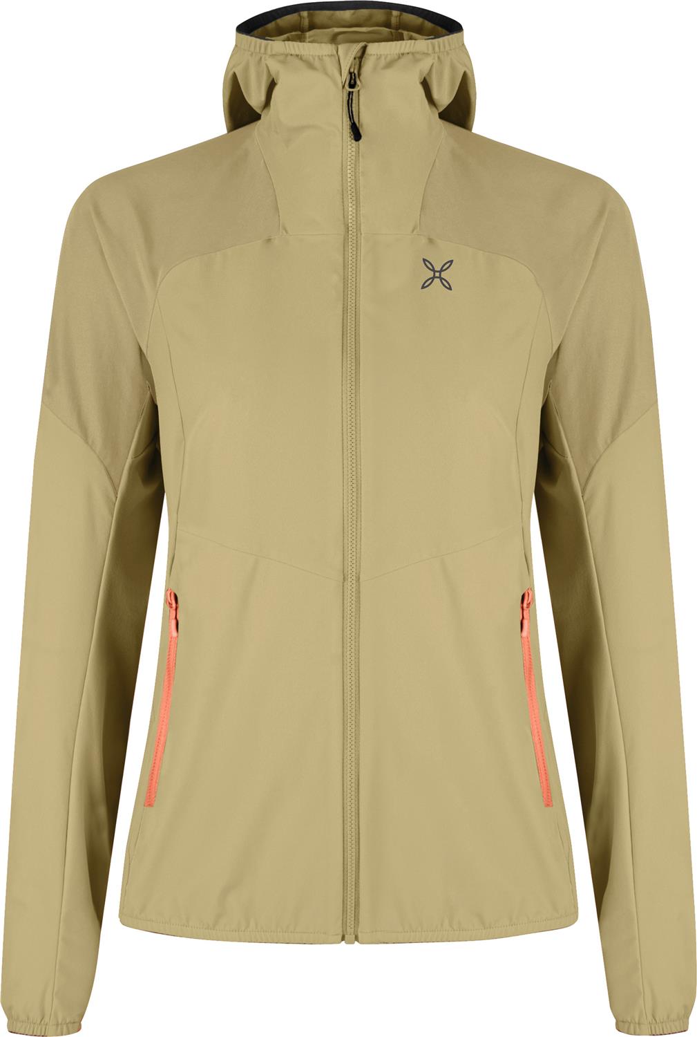 Montura - RISE HOODED JACKET WOMAN — DESERT BEIGE/MELON — Vista frontale 1