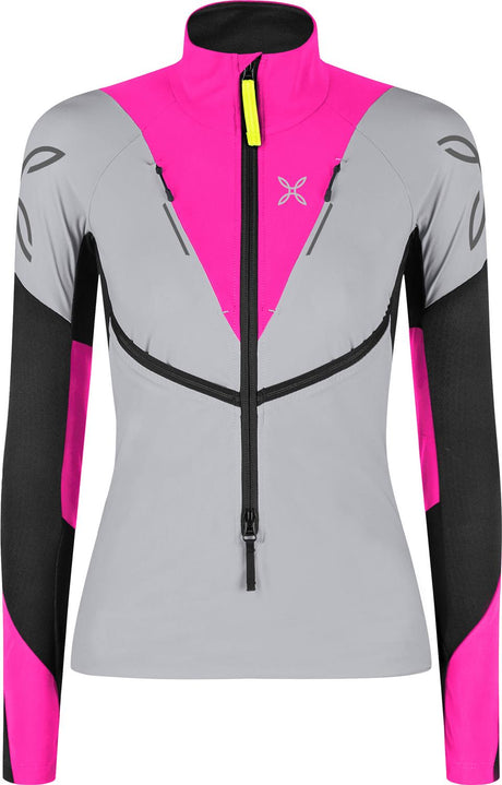 Montura - SLICK 2 MAGLIA WOMAN — QUIET GREY/INTENSE VIOLET — Vista frontale 1