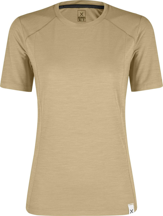 Montura - MERINO MIX T-SHIRT WOMAN — DESERT BEIGE — Vista frontale 1