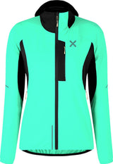 Montura - FLASH HOODED JACKET WOMAN — BRIGHT TEAL/SHELL — Vista frontale 1