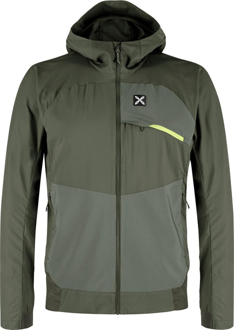 Montura - ALTAI HOODED JACKET — VERDE SALVIA/SUNNY LIME — Vista frontale 1