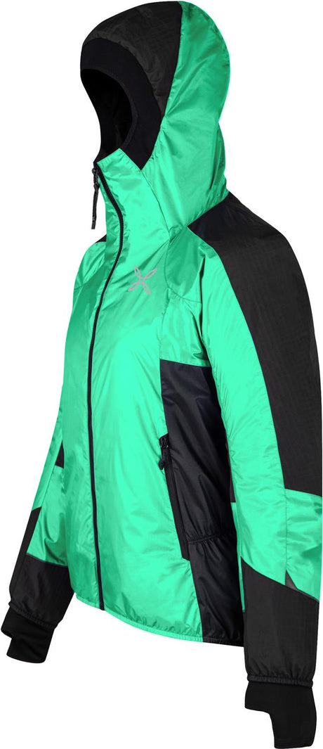 Montura - SKISKY EVO HOODED JACKET WOMAN — BRIGHT TEAL/SHELL — Immagine 2