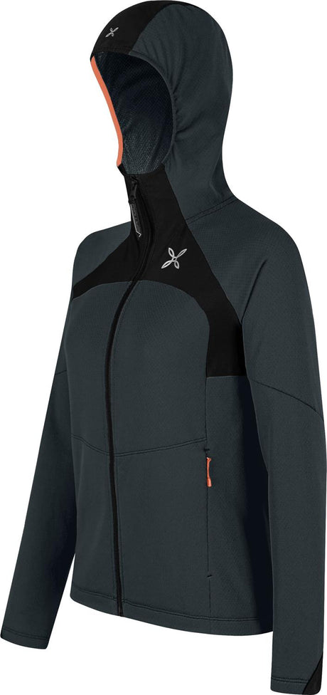 Montura - VERTIGO OCTA HOODED MAGLIA WOM — TOWER GREY/MELON — Immagine 2
