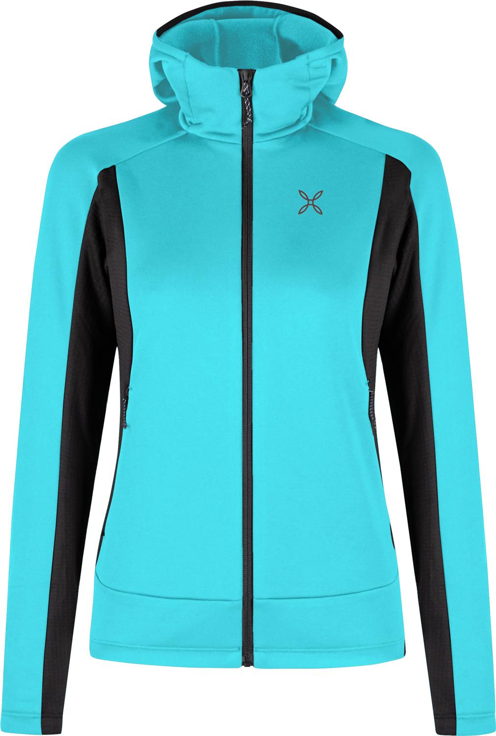 Montura - PULSE HOODED MAGLIA WOMAN — TURQUOISE — Vista frontale 1