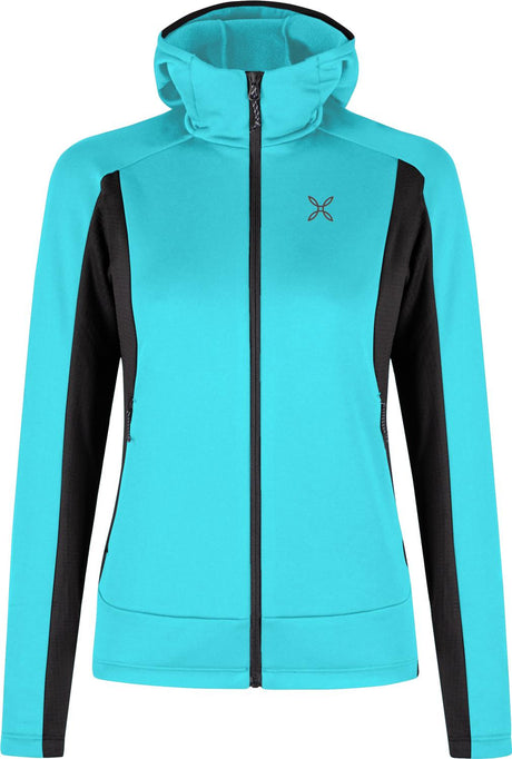 Montura - PULSE HOODED MAGLIA WOMAN — TURQUOISE — Vista frontale 1