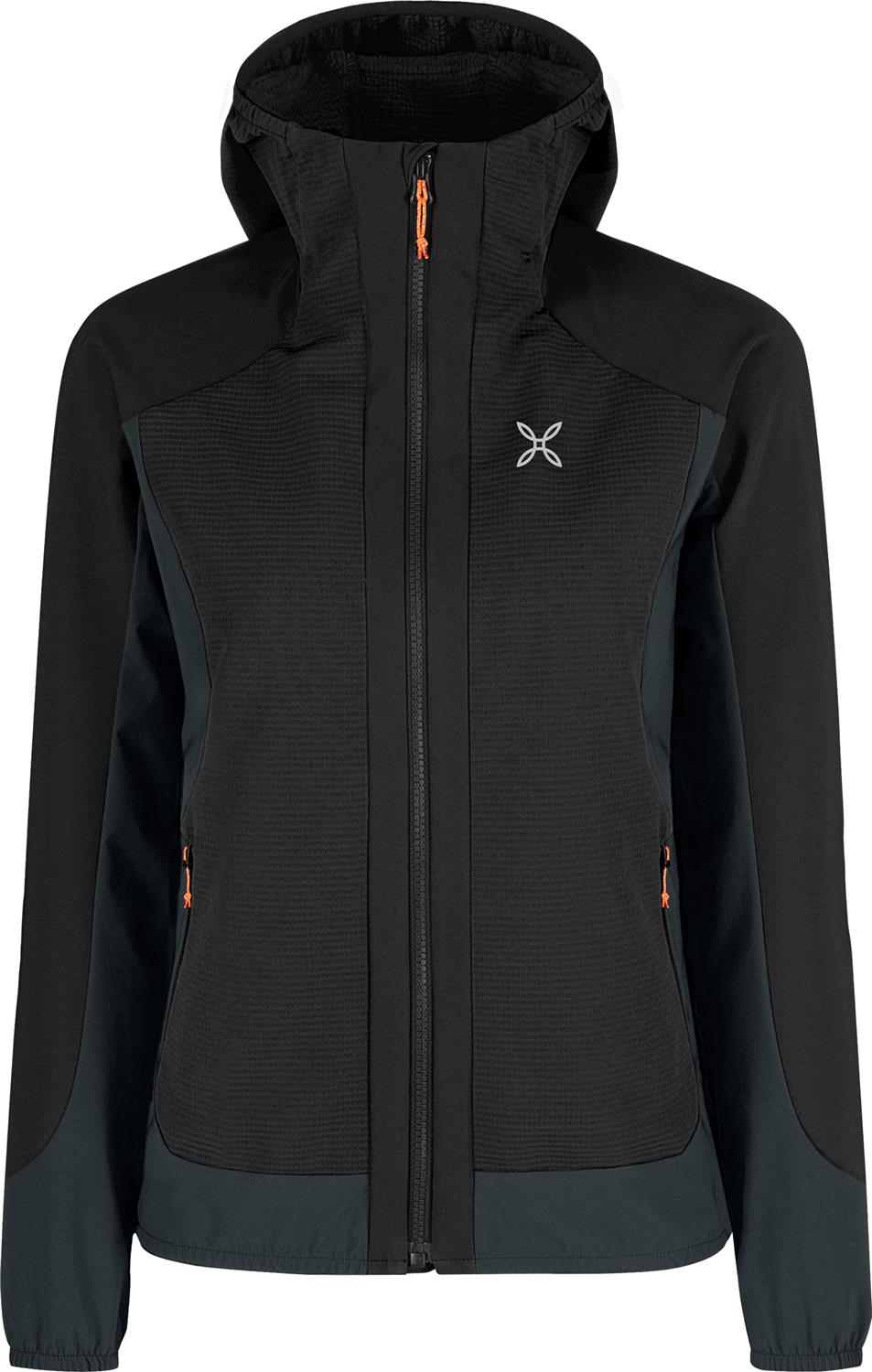 Montura - DOLOMITI WIND HOODED JACKET W. — BLACK/MELON — Vista frontale 1