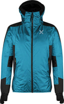 Montura - SKISKY EVO HOODED JACKET — STEEL BLUE/SUNNY LIME — Vista frontale 1
