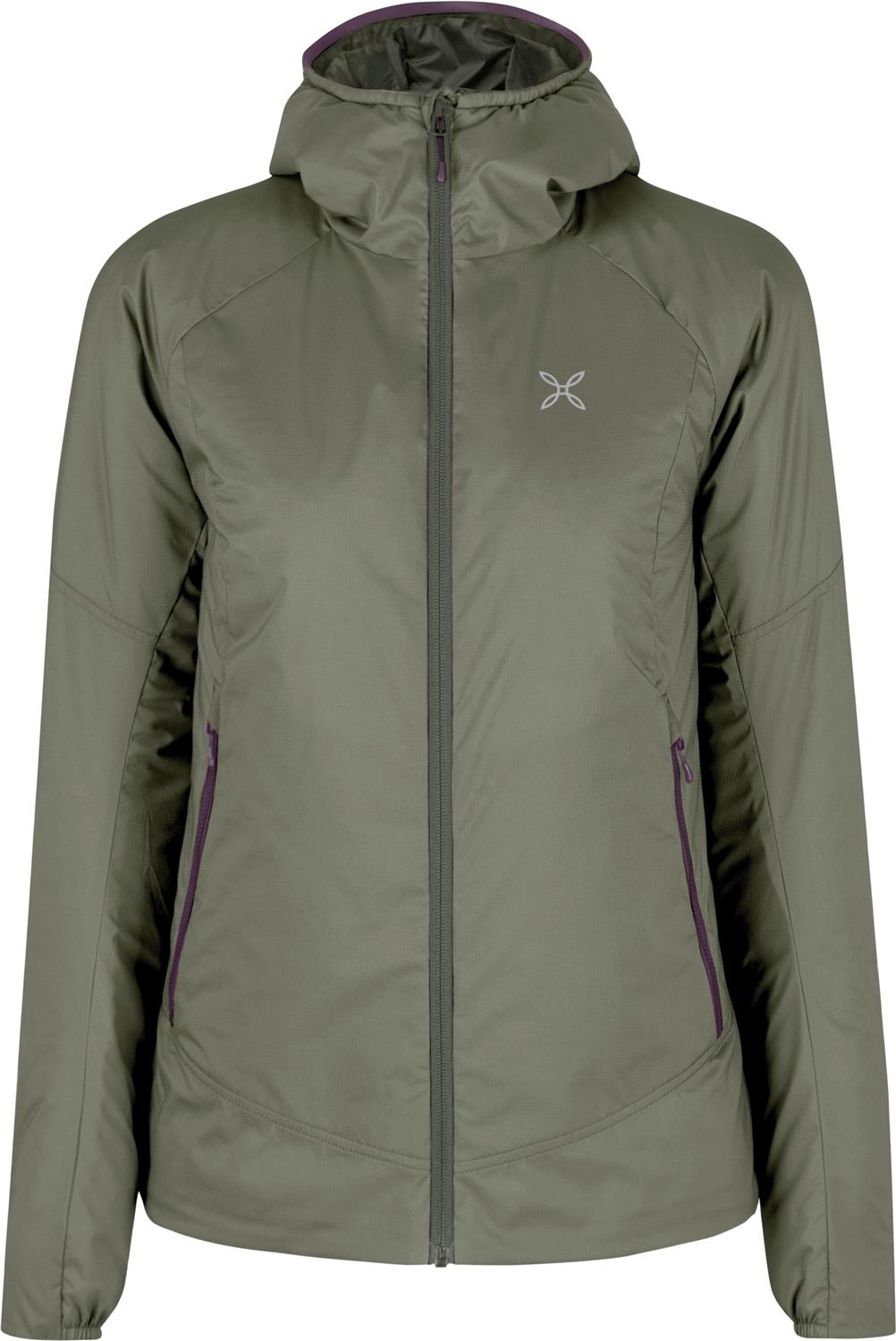 Montura - DOLOMITI HOODED JACKET WOMAN — VERDE SALVIA/VINACCIA — Vista frontale 1