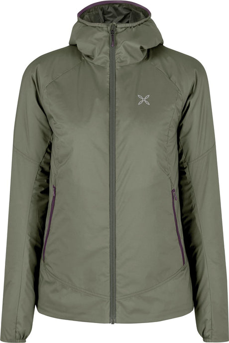 Montura - DOLOMITI HOODED JACKET WOMAN — VERDE SALVIA/VINACCIA — Vista frontale 1