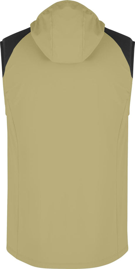 Montura - RISE HOODED VEST — DESERT BEIGE/SUNNY LIME — Vista posteriore 3