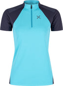 Montura - HADE ZIP T-SHIRT WOMAN — TURQUOISE/GRAPHITE BLUE — Vista frontale 1