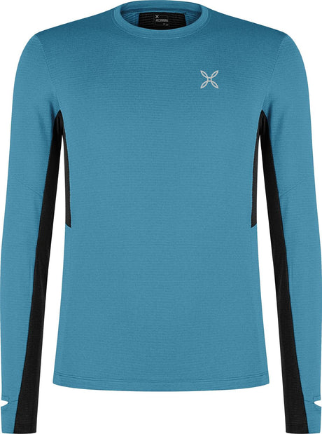 Montura - STRIDE POLARTEC L/S MAGLIA — STEEL BLUE — Vista frontale 1