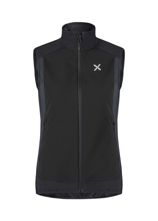 Montura - PREMIUM WIND VEST WOMAN — BLACK/ANTRACITE — Vista frontale 1