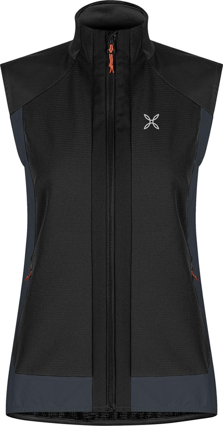 Montura - DOLOMITI WIND VEST WOMAN — BLACK/MELON — Vista frontale 1