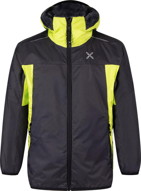 Montura - NEVIS 2 JACKET KIDS — ANTRACITE/VERDE LIME — Vista frontale 1