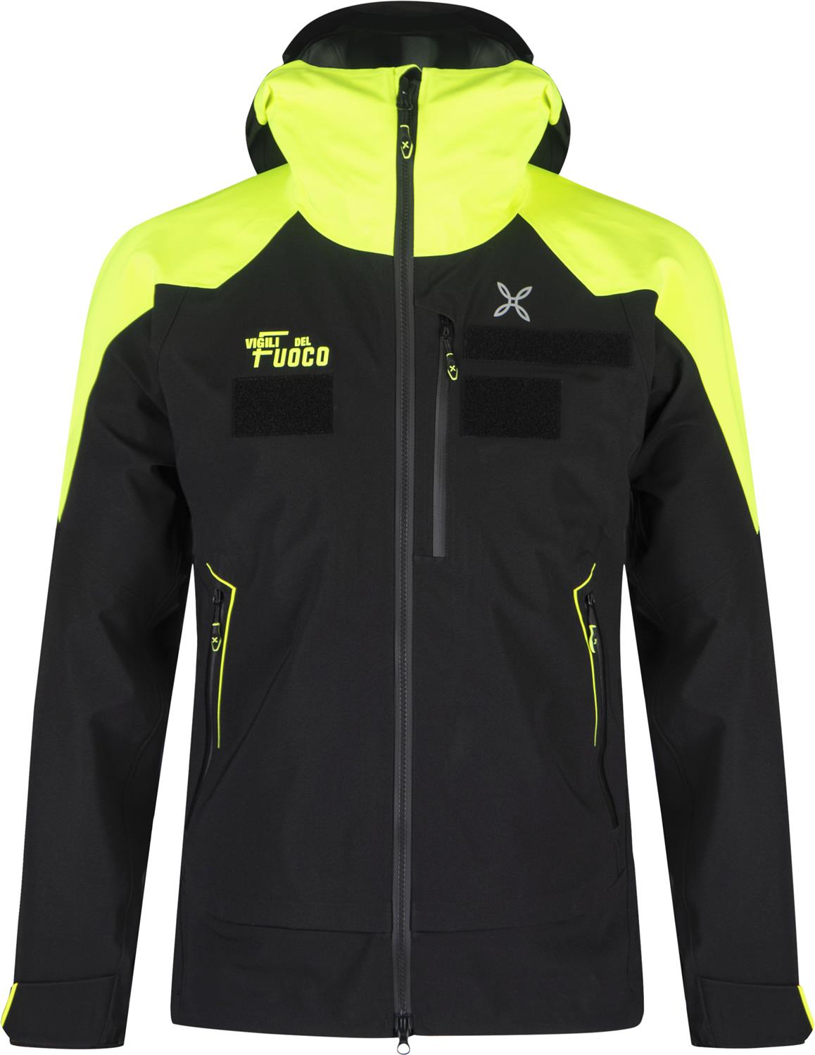 Montura - MONTE 2 JACKET — BLACK/GIALLO FLUO PERS. — Vista frontale 1