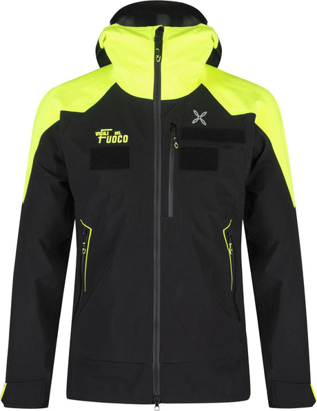 Montura - MONTE 2 JACKET — BLACK/GIALLO FLUO PERS. — Vista frontale 1