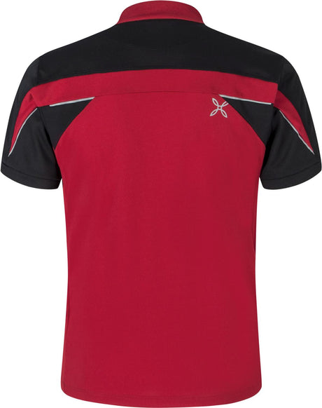 Montura - HIGH ZIP 2 T-SHIRT — ROSSO/BLACK — Vista posteriore 3