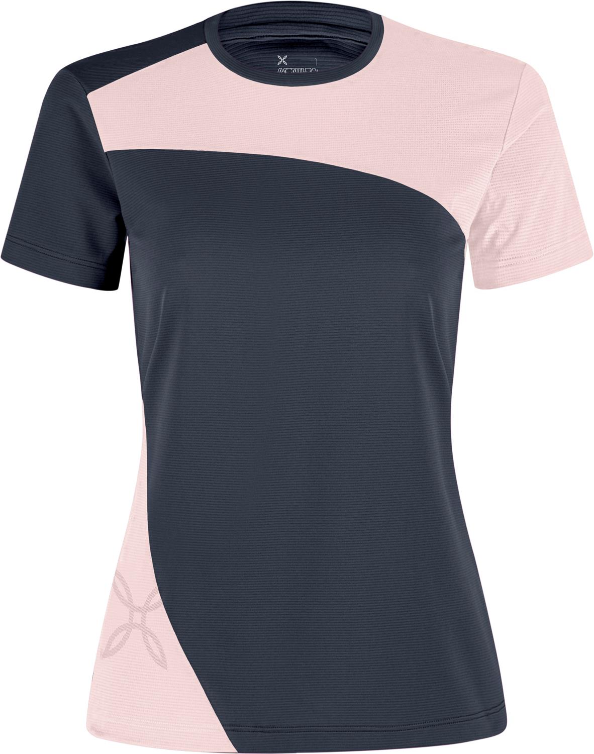 Montura - MIX-UP T-SHIRT WOMAN — GRAPHITE BLUE/LIGHT ROSE — Vista frontale 1
