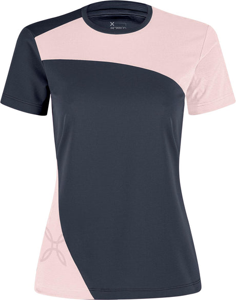 Montura - MIX-UP T-SHIRT WOMAN — GRAPHITE BLUE/LIGHT ROSE — Vista frontale 1