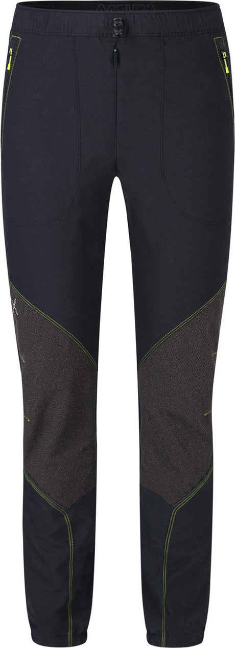 Montura - VERTIGO PANTS — BLACK/SUNNY LIME — Vista frontale 1